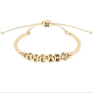 BCBG slider bracelet inspirational word beaded